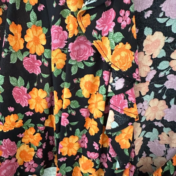 Topshop Floral Mini Wrap Dress - Picture 4 of 6